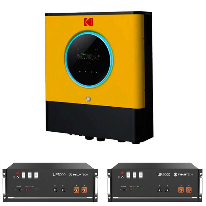 Kodak 10kW Inverter with 2x Pylon UP5000 4.8kWh Batteries Off-Grid System