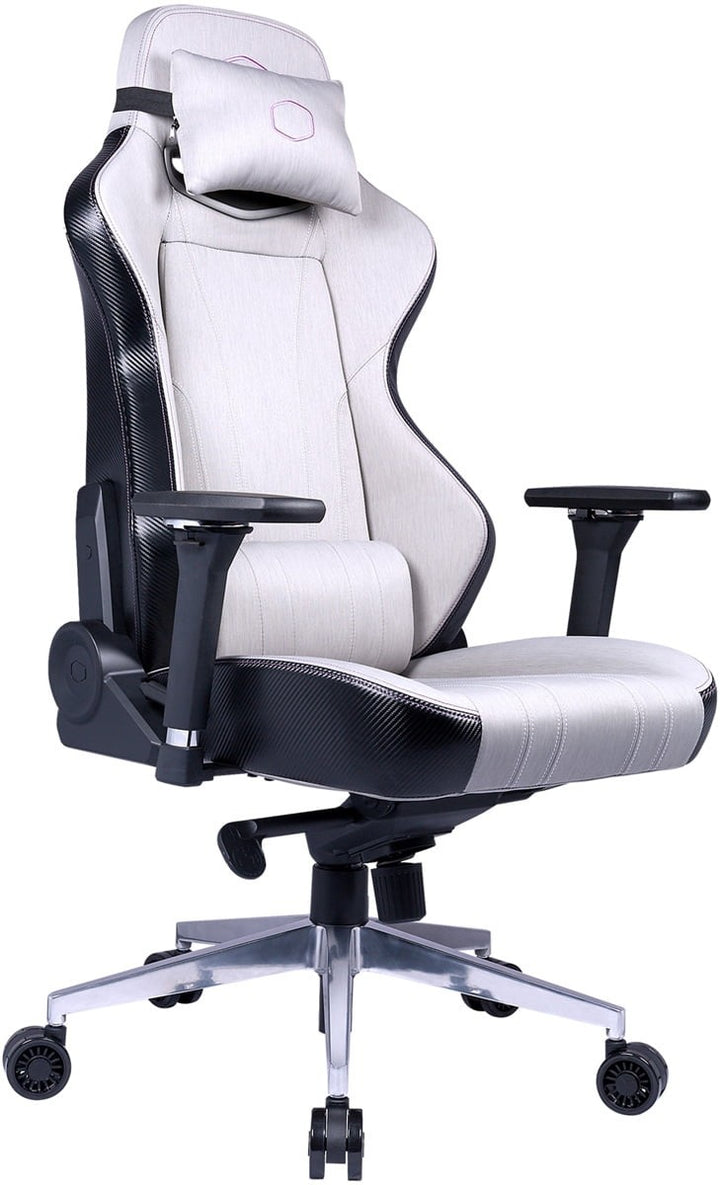 Cooler Master Caliber X1C Premium Gaming Chair;Grey Fabric; Recline; Height Adjust; Head and Lumbar Pillows; Premium Materials;