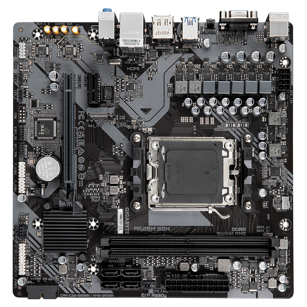 Gigabyte A620M S2H AMD Socket AM5 Micro-ATX Motherboard (GA-A620M-S2H)