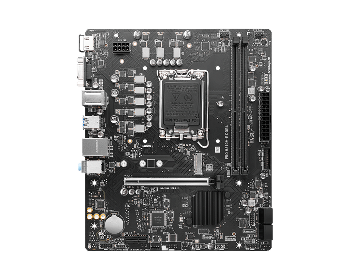 MSI PRO H610M-E DDR4 Intel H610 Alder Lake LGA 1700 Micro-ATX Desktop Motherboard