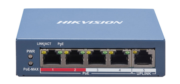 Hikvision 5 Port Fast Ethernet Smart Managed Switch with 4 Port PoE (DS-3E1105P-EI)