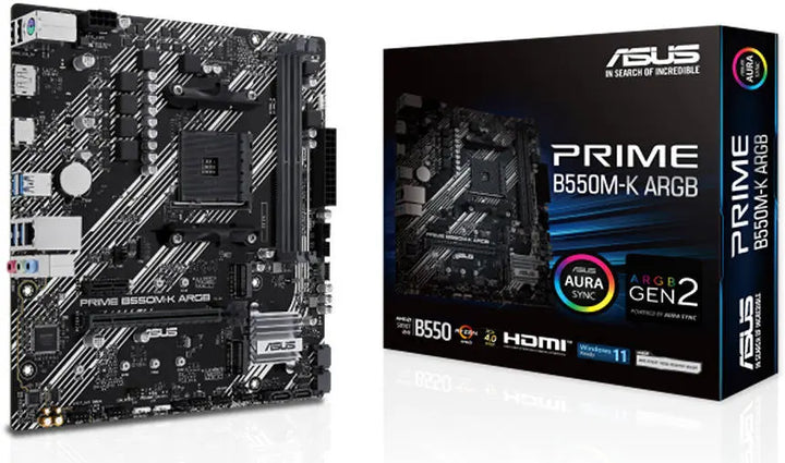 Asus PRIME B550M-K ARGB M-ATX AMD AM4 Desktop Motherboard