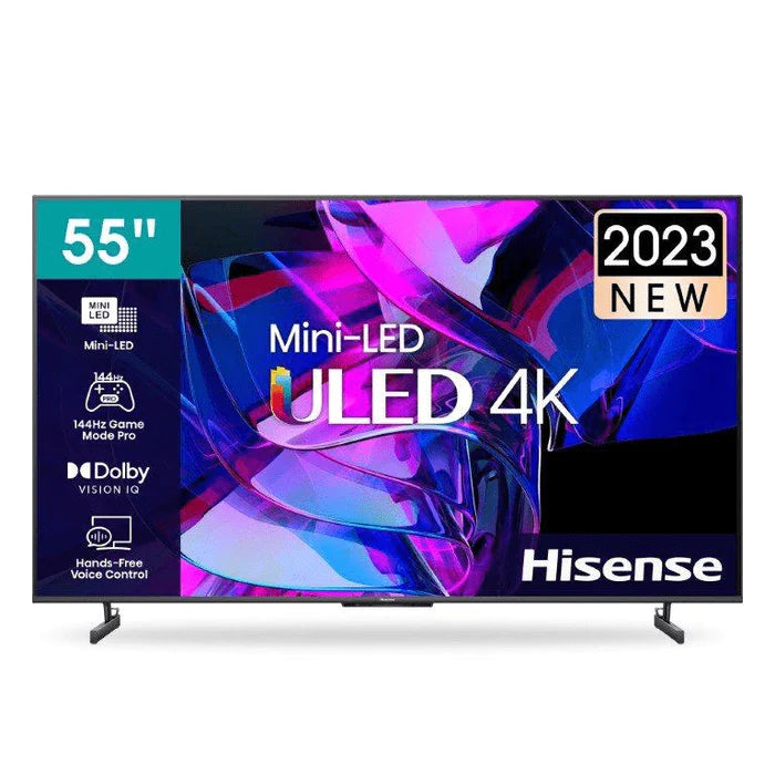 Hisense 55" U7K 4K Smart Mini-Led ULED TV with Quantum Dot & HDR10+ 144Hz