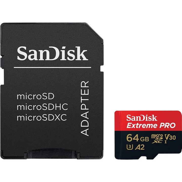 SanDisk Extreme PRO 64GB MicroSDXC UHS-I Memory Card (SDSQXCU-064G-GN6MA)