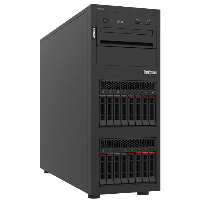 Lenovo ThinkSystem ST250 V2 Tower Server - Intel Xeon E E-2378 / 32GB RAM / 3x600GB HDD + 1x 240GB SSD (7D8FS4C000)
