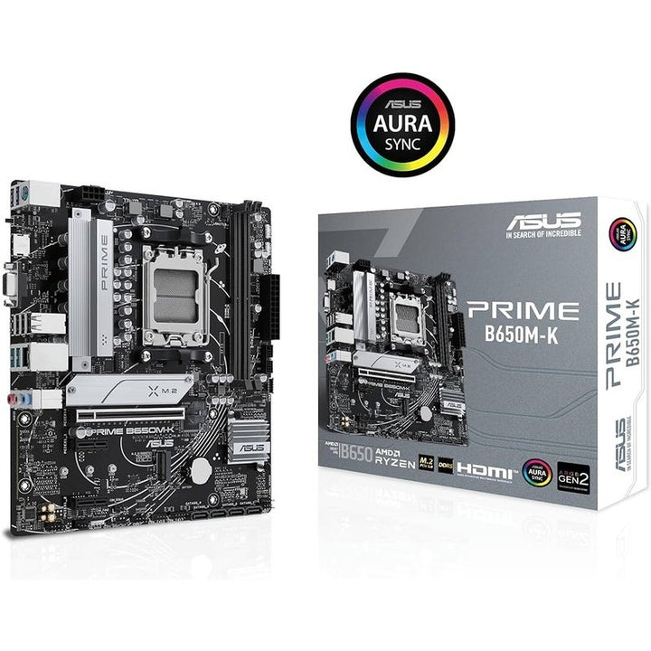 ASUS Prime B650M-K AMD B650 Ryzen Socket AM5 Micro-ATX Desktop Motherboard