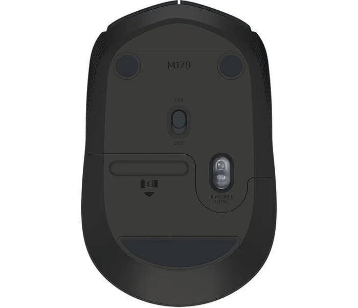Logitech M170 1000DPI Smooth Optical Tracking Wireless Optical Mouse - Grey (910-004642)