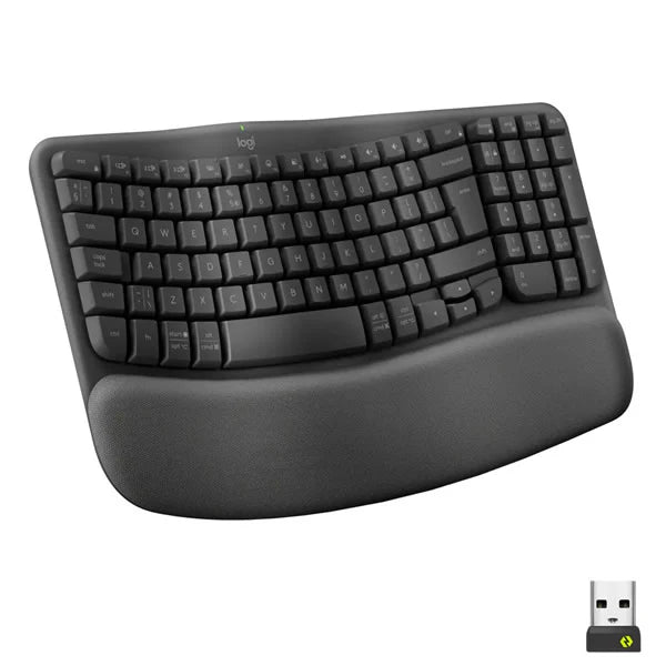 Logitech Wave Keys Ergonomic Wireless Keyboard - Graphite (920-012304)