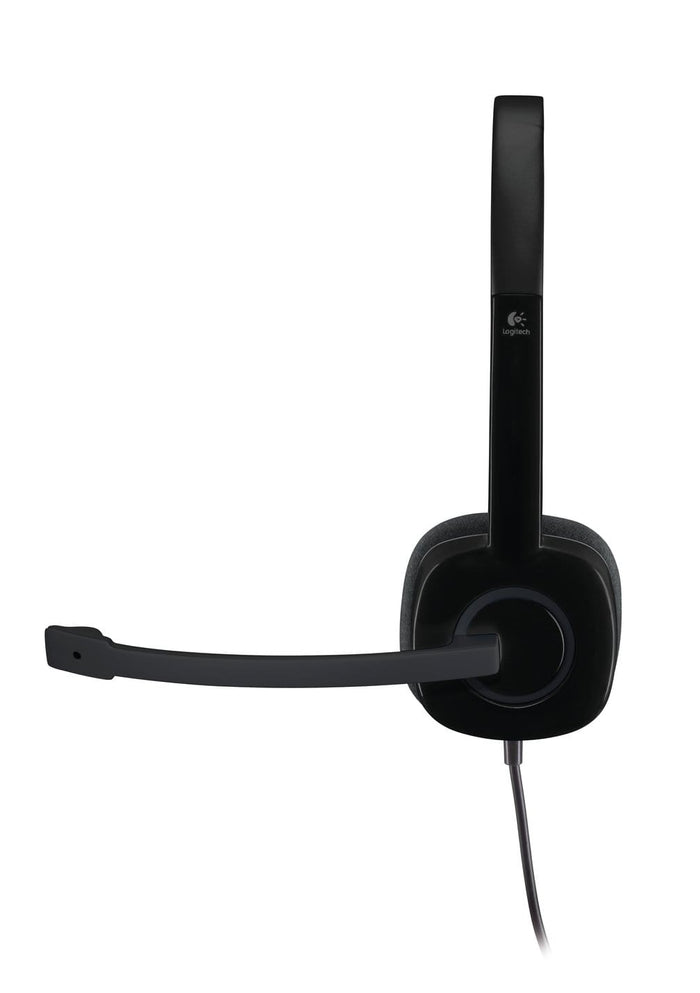 Logitech H151 Stereo Headset With Noise-Cancelling Mic - Black (981-000589)