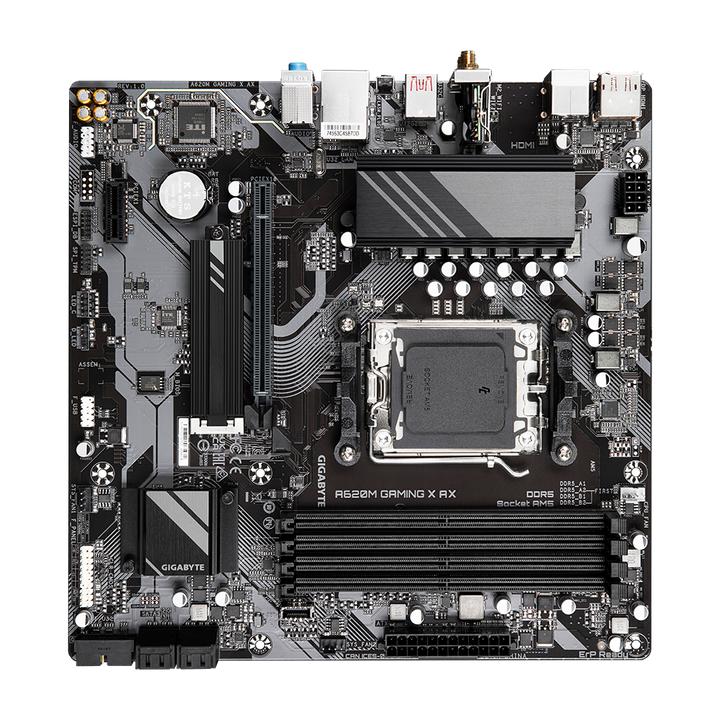 Gigabyte A620M GAMING X AX AMD Socket AM5 Micro-ATX Motherboard (GA-A620M-GAMING-X-AX)