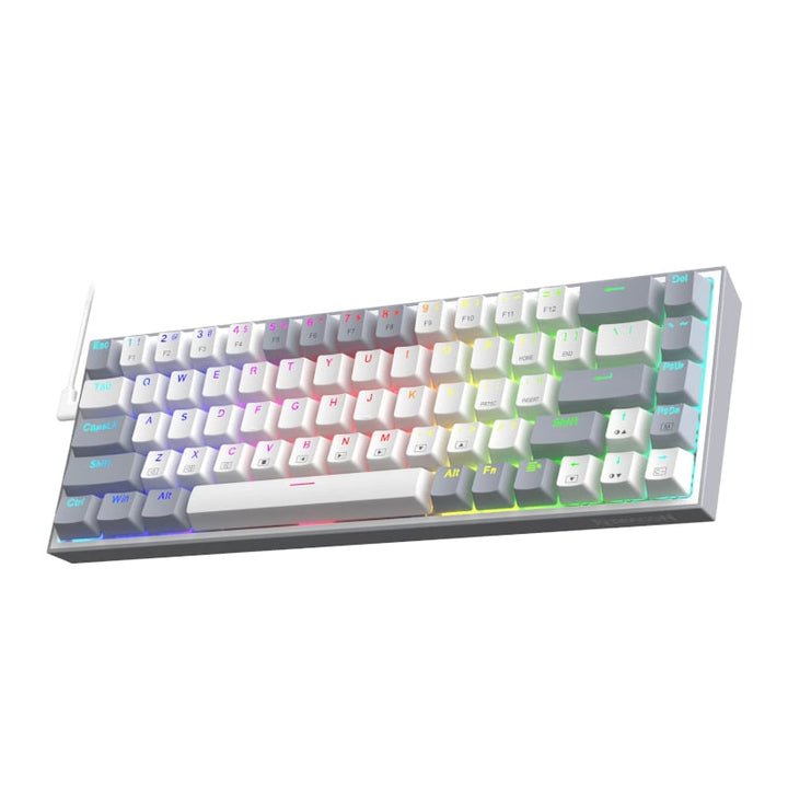 Redragon K631 CASTOR 65% Wired RGB Gaming Keyboard - White (RD-K631WG-RGB)