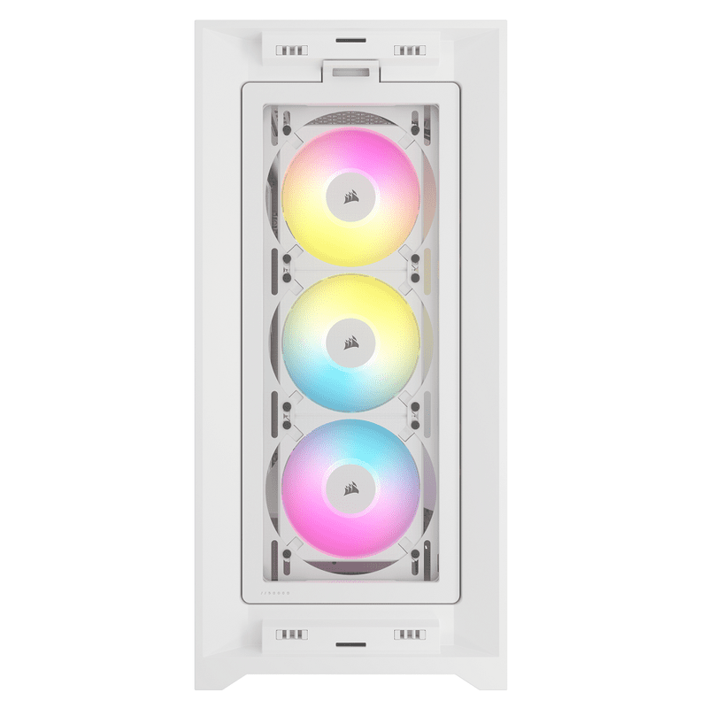 Corsair iCUE 5000D RGB AIRFLOW Clear Tempered Glass White Steel ATX Mid Tower Desktop Chassis (CC-9011243-WW)