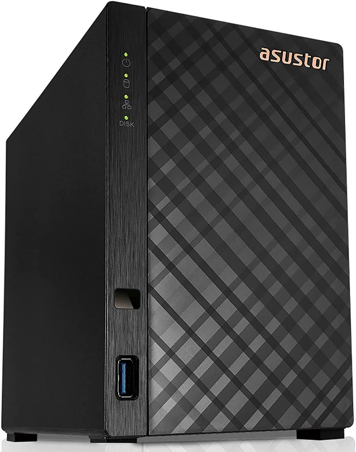 Asustor AS1102T Drivestor 2 SATA3 6.0Gbps Realtek RTD1296 1.4GHz Quad-Core 1GB DDR4 Ram 2 Bay NAS Enclosure