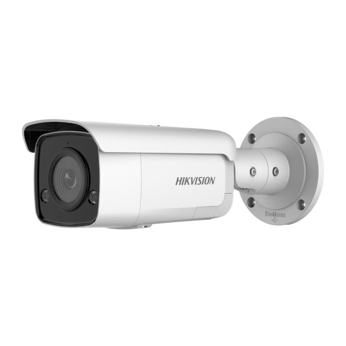 Hikvision AcuSense 4MP 6mm Strobe Light and Audible Warning Fixed Bullet Network Camera Powered-by-DarkFighter (DS-2CD2T46G2-ISU/SL6MM)