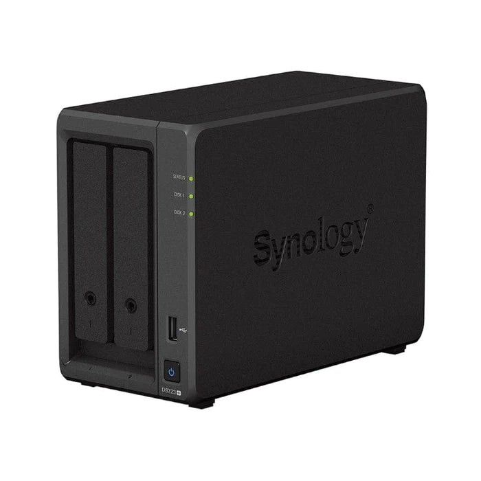 Synology DiskStation DS723+ SATA III 6.0Gbps AMD Ryzen R1600 3.1GHz Dual-Core 2GB(1x2GB) ECC DDR4 2-Bay NAS Enclosure