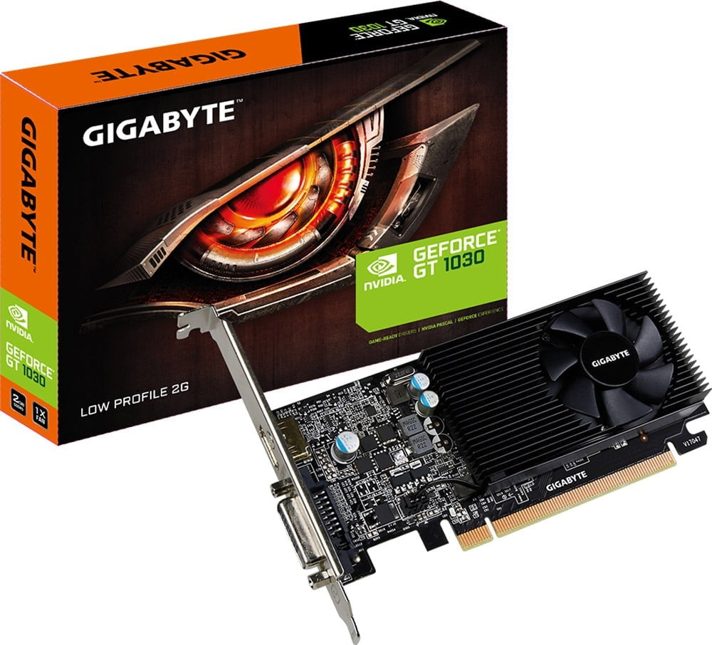 GIGABYTE nVidia GeForce® GT 1030 2GB GDDR5 4K DVI-D/HDMI. LP BRKT INCL