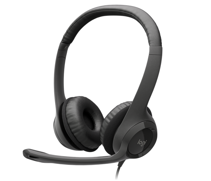 Logitech H390 Black USB Stereo Headset With Noise-Cancelling Mic