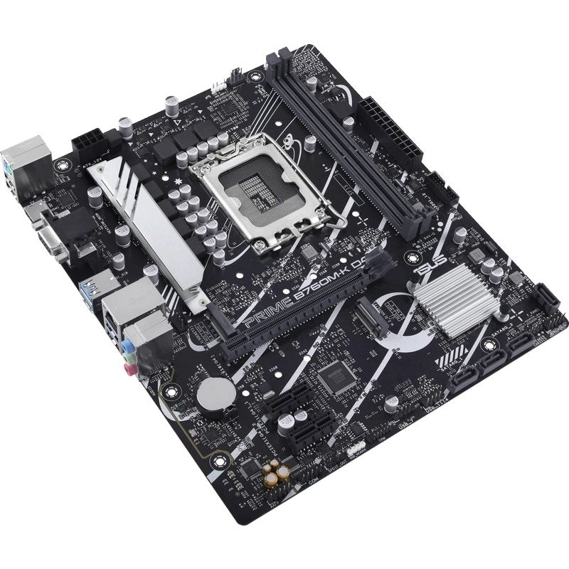 ASUS PRIME B760M-K D4 Intel B760 Raptor Lake Socket LGA 1700 Micro-ATX Desktop Motherboard (90MB1DS0-M0EAY0)