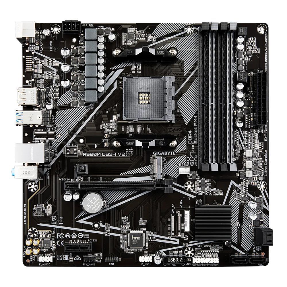 Gigabyte A520M DS3H V2 AMD AM4 Micro-ATX Gaming Motherboard
