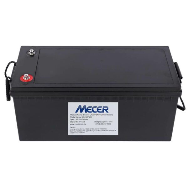 Mecer LiFePO4 12.8V 200Ah 2nd Life Lithium Battery (SOL-B-L-M200)