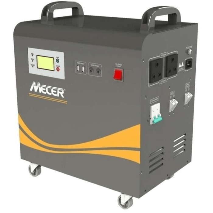 Mecer 2kVA 2000VA/2000W 24V Inverter Trolley with 720W Solar Charge Controller - Includes 2x 100Ah Batteries (SOL-I-BB-M2)