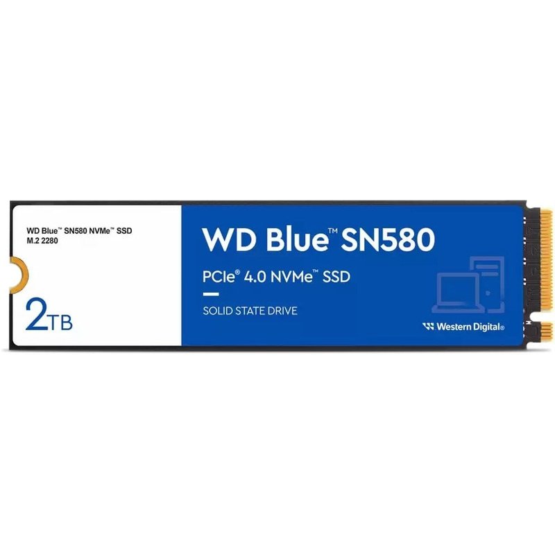 Western Digital Blue SN580 2TB M.2 2280 PCIe 4.0 x4 NVMe Solid State Drive (WDS200T3B0E)