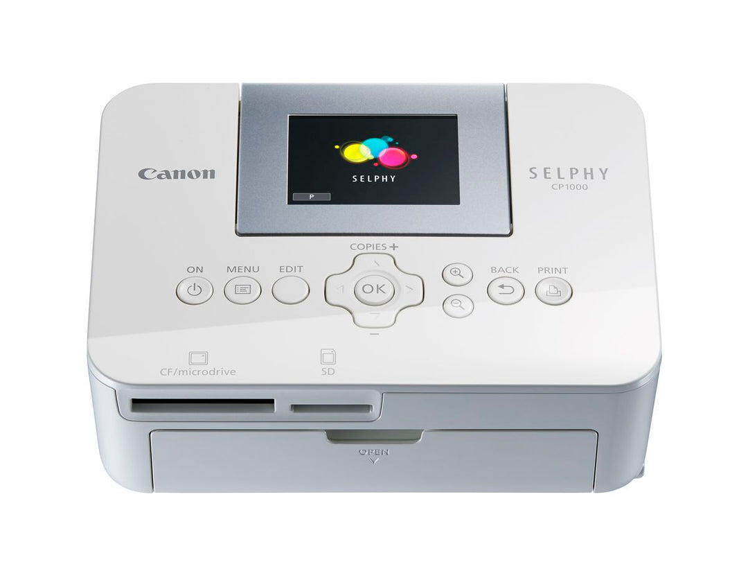 CANON SELPHY CP-1000 WHITE B2C Includes Postcard paper cassette; compact power adapter CA - CP200; software