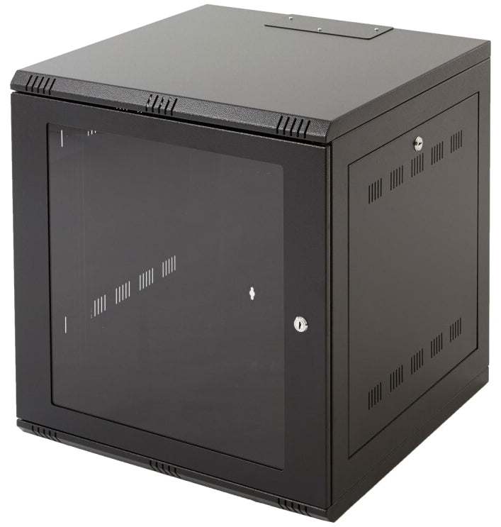 RCT Cabinet Wallmount PC  9U 600Wx450D; Glass Door;50kg load