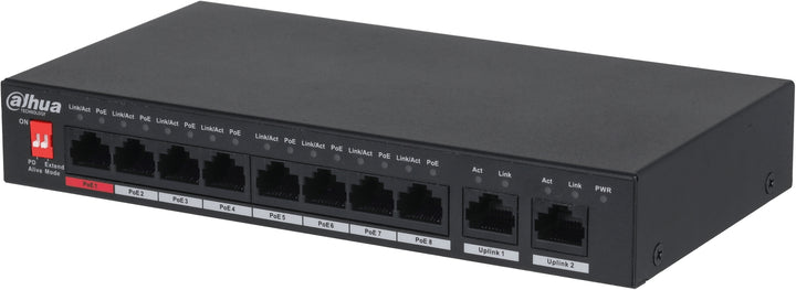 Dahua 10 Port Unmanaged Desktop Switch with 8 Port PoE (DH-PFS3010-8ET-96-V2)