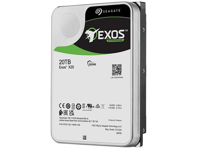 Seagate Exos Enterprise 3.5" 20TB Serial ATA III Internal Hard Drive (ST20000NM007D)