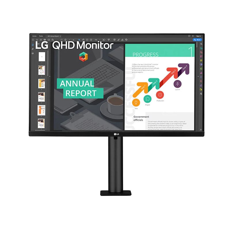 LG 27QN880 Ergo 27" QHD Gaming Desktop Monitor - 75Hz 5ms IPS / AMD FreeSync