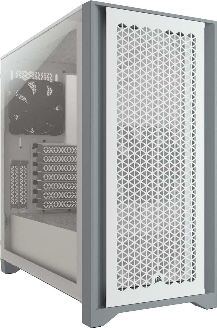 Corsair 4000D Airflow Tempered Glass White Steel ATX Mid Tower Desktop Chassis (CC-9011201-WW)
