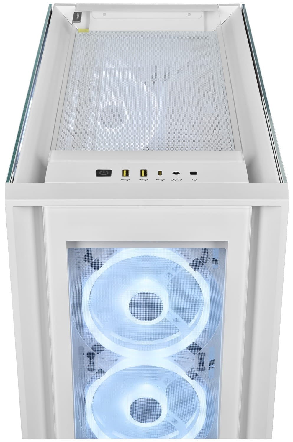 Corsair iCUE 5000X RGB QL Edition Tempered Glass White Steel ATX Mid Tower Desktop Chassis (CC-9011233-WW)