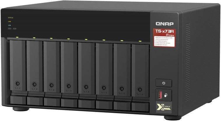 QNAP 8-BAY NAS AMD RYZEN V1000 SERIES V1500B 4C 8T 2.2GHZ 8GB DDR4 RAM