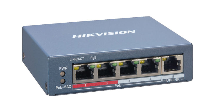 Hikvision 5 Port Fast Ethernet Smart Managed Switch with 4 Port PoE (DS-3E1105P-EI)