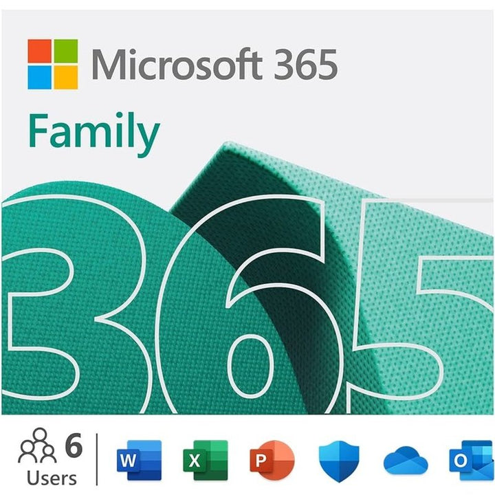 Microsoft Office 365 Family Edition | 6 Users | 1 Year - Full Packaged Product (FPP-M365-FAMILY)