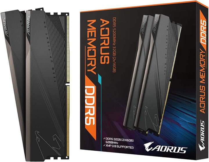 Gigabyte AORUS 32GB (2x16GB) DDR5-5200MHz CL40 1.1V Black Desktop Memory (GP-ARS32G52D5)