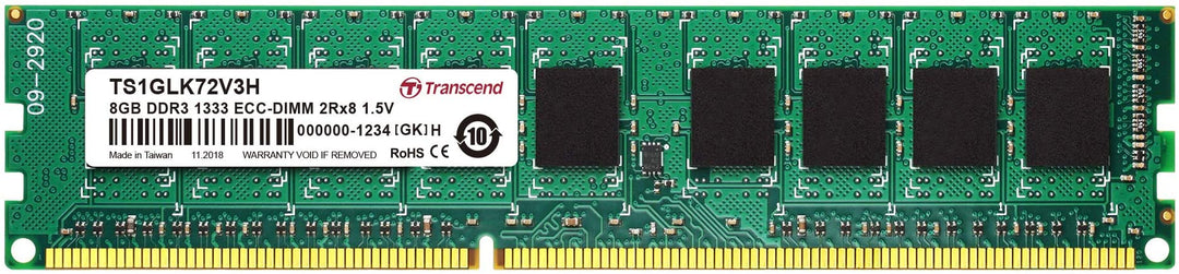 TRANSCEND 8GB DDR3-1333 ECC DIMM 9-9-9