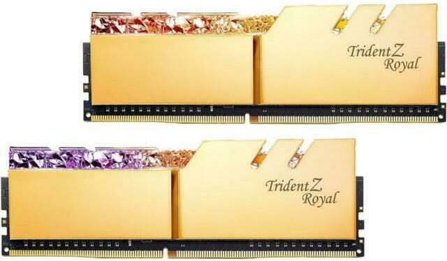 G.Skill Trident Z Royal 16GB DDR4 3600MHz DIMM 2 x 8GB Memory Module Gold