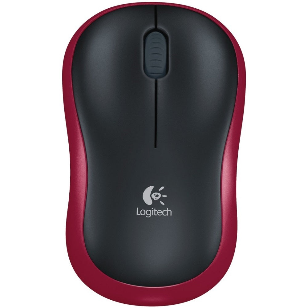 LOGITECH M185 WIRELESS OPTICAL MOUSE, RED