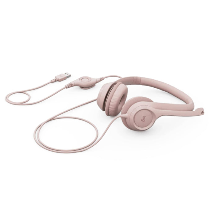 Logitech H390 USB Type-A Rose Wired Calling Headset (981-001281)