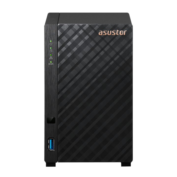 Asustor AS1102T Drivestor 2 SATA3 6.0Gbps Realtek RTD1296 1.4GHz Quad-Core 1GB DDR4 Ram 2 Bay NAS Enclosure
