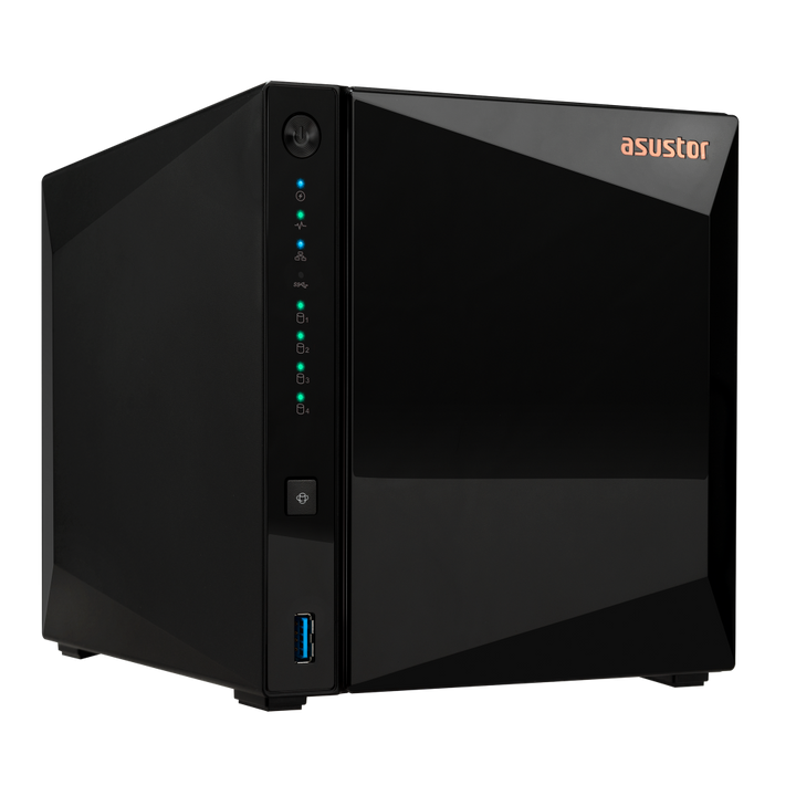 Asustor 4 bay NAS/ Realtek RTD1296/ Quad-Core/ 1.4GHz/ 2GB/ 2.5GbE x1/ USB3.2 Gen1 x3/ WOW (Wake on WAN)/ Toolless installation/