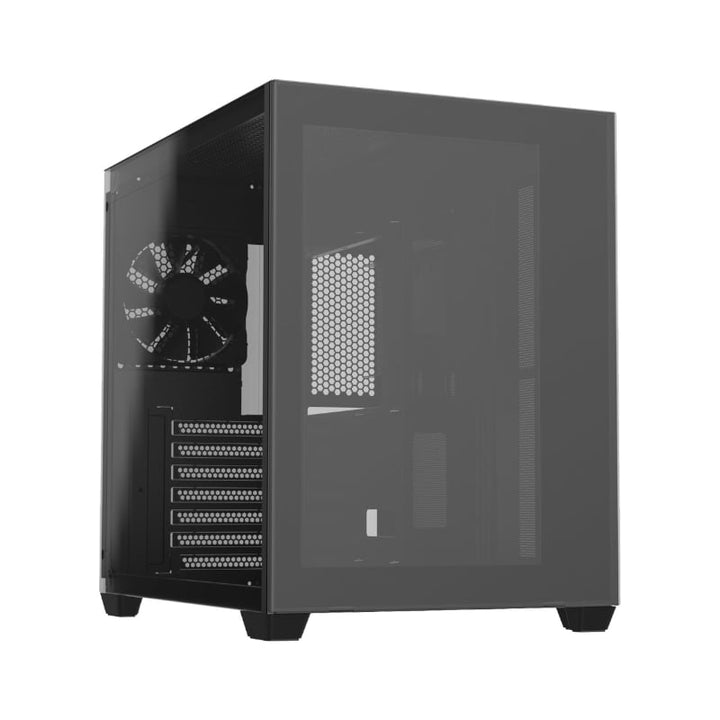 FSP CMT380B ATX Mid Tower Gaming Chassis with Tempered Glass Side Panel - Black