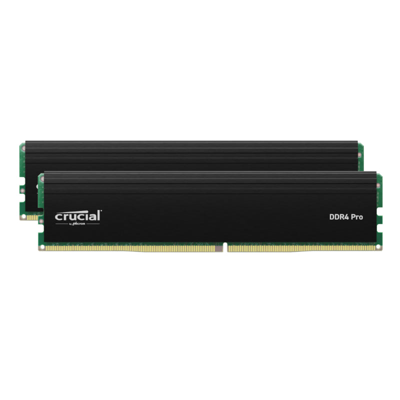 Crucial Pro 32GB (2x16GB) DDR4-3200 CL22 1.2V Black Desktop Memory (CP2K16G4DFRA32A)