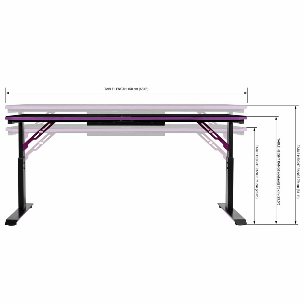 Cooler Master GD160 Gaming Desk Black and Purple (CMI-GD160-PRV1)