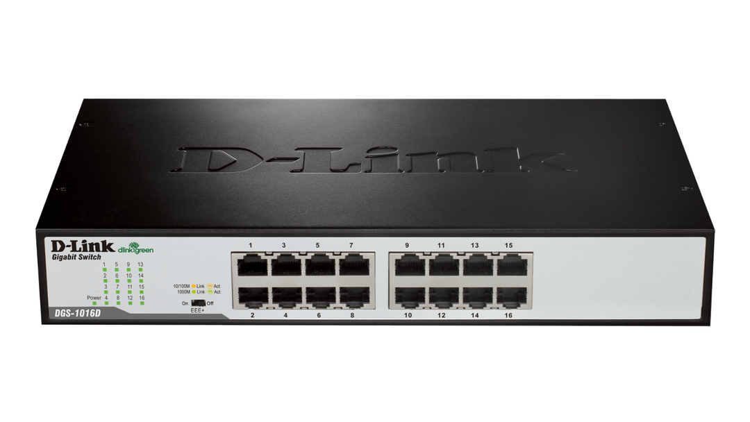 D-Link DGS-1016D 16-Port Gigabit Unmanaged Switch - Rackmount