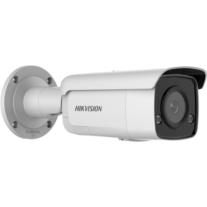 Hikvision AcuSense 4MP 4mm Strobe Light and Audible Warning Fixed Bullet Network Camera Powered-by-DarkFighter (DS-2CD2T46G2-ISU/SL4mm)