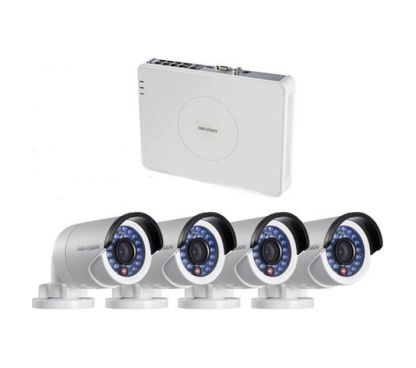 HIKVISION KIT 1 XDS-7104HQHI-K1 4 X DS-2CE16D0T-IRP 3.6MM 4 X 18.3M VIDEO AND POWER CABLE 1 X PSU