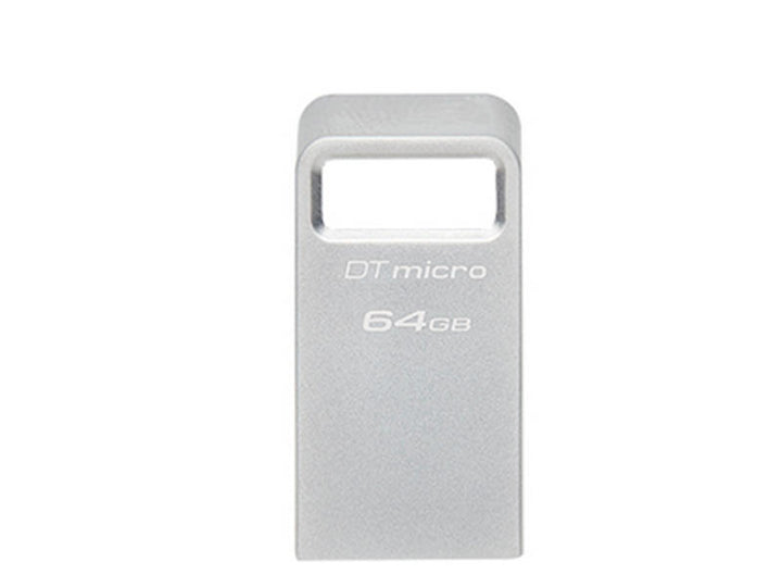 Kingston DataTraveler Micro 64GB USB 3.2 Gen 1 Type-A Metallic USB Flash Drive (DTMC3G2/64GB)